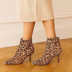 Charles David Albuquerque Leopard-Print Boots NWOT
